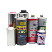 Échantillon Gratuit Usine – Boîte en Fer Blanc OEM Argentée avec Couvercle, Diamètre 85mm, Capacité 1L, pour Huile de Frein – Formats 100ml, 200ml, 330ml – Personnalisation Logo