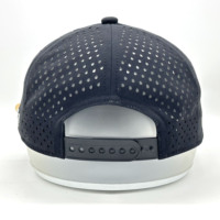 Casquette de golf 7 panneaux tissée personnalisée avec logo découpé au laser et perforée avec support en té Casquette de baseball imperméable à bord incurvé pour le sport