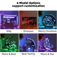 Lampe de bureau en acrylique au design personnalisé, lampe miroir unique, lumière de nuit LED RGB pour enfants, cadeau