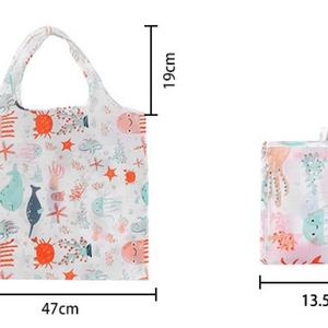 Sacs de courses pliables en nylon écologiques personnalisés en usine, avec motif lettres, impression par sublimation - Product Image 6