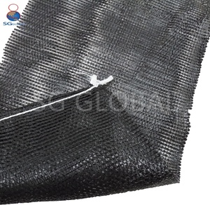 Produce Bags Wholesale 10kg 25kg 50kg Black Mesh Produce Bags With Drawstring For Fruits And Vegetables