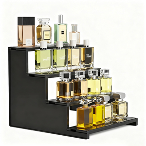 OEM/ODM présentoirs de table support polyvalent en acrylique foncé pour cologne organisateur de parfum parfum soin de la peau figurine vanité - Product Image 1
