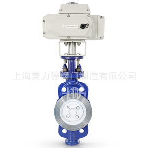 Válvula de mariposa eléctrica D973H-16C de acero fundido tipo wafer para agua a temperatura normal - Product Image 1