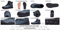 Chaussures de trekking pour hommes, chaussures de randonnée pieds nus, chaussures de marche en plein air, chaussures de montagne minimalistes à bout large, baskets d'été pour femmes, fabriquées par le fabricant