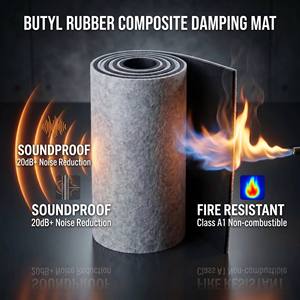 Tapis insonorisant en caoutchouc butyle imperméable <span class=keywords><strong>WANER</strong></span> MLV pour usage hôtelier, isolation phonique, résistant aux pulvérisations de sel, amortissement des vibrations - Product Image 3
