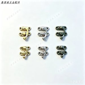 Chinese Style Zinc Alloy Furniture <b>Lock</b> Keyless 18 21 Mm Thickness Durable Hardware Accessory For Wooden Box Wine Box Gift Box - Product Image 5