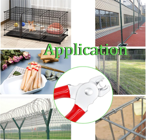 Tang cincin babi pegangan merah dengan cincin baja babi Ideal untuk pagar pelapis otomatis, - Product Image 5