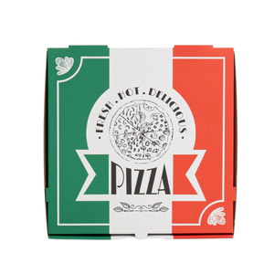 Caja de Pizza de Cartón Corrugado Biodegradable de 2 mm de Grosor, Impresión Flexográfica, Logotipo Personalizado, Cajas de Embalaje de Papel Kraft al por Mayor - Product Image 1