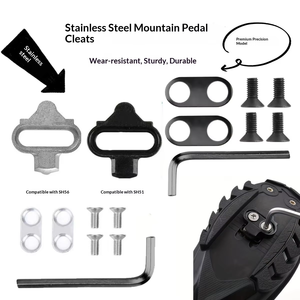 Adaptés aux vélos de montagne et vélos de <span class=keywords><strong>route</strong></span> en acier SH51/SH56, clips de chaussures de VTT, ensemble de clips de chaussures de VTT avec plusieurs clips de pédale à dégagement rapide - Product Image 1