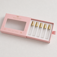 Flacons de parfum vides rechargeables 5 ml, échantillons de test avec doublure en éponge, finition mate, emballage personnalisé, cosmétiques de voyage