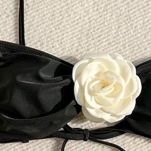 ชุดบิกินี่เอวสูงแบบสปอร์ต 2 ชิ้น สำหรับผู้หญิง พร้อมโลโก้ 3 มิติ แบบกำหนดเอง ชุดว่ายน้ำกระชับสัดส่วน ควบคุมหน้าท้อง ดีไซน์สีสันตัดกัน ชุดออกกำลังกาย ชุดชายหาด - Product Image 3