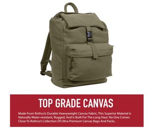 Mochila de Lona Resistente con Solapa, Mochila de Lona de Algodón para Mujer, para Senderismo o Camping, Uso Diario, Capacidad de 34L - Product Image 3