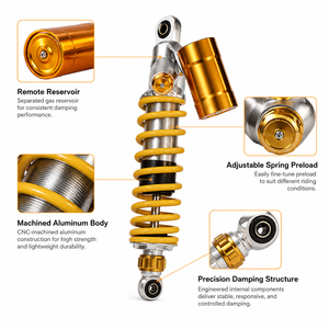Amortisseur de moto à double réglage de la souplesse, suspension arrière pour GIORNO, amortisseur arrière en aluminium CNC, directement de l'usine - Product Image 5