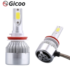Faros Delanteros LED Gicoo Factory C6 con Ventilador H4 H1 H3 H11 9005 9006 9012 H7, Bombillas LED COB para Autos y Motocicletas - Product Image 4