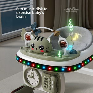 Nuevo Modelo de Andador Plegable Multifuncional para Bebés de 0 a 3 Años, Anti-O-leg, Anti-Vuelco, con Música, Altura Ajustable, Carga de 10 kg - Product Image 3