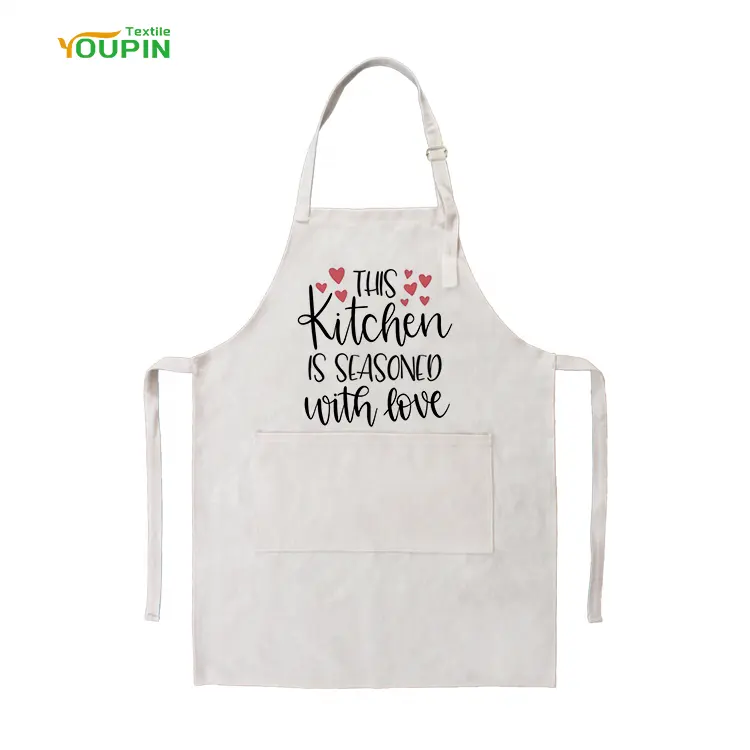 Heat Transfer Blanks Sublimation Apron DIY Printing Cotton Linen Kitchen Aprons for Men Women