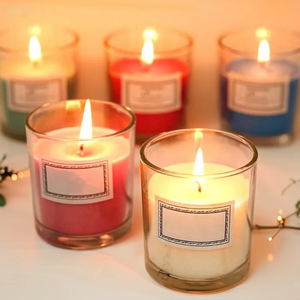 Etiquetas Personalizadas <span class=keywords><strong>de</strong></span> Alta Calidad, Vasos <span class=keywords><strong>de</strong></span> Vidrio Transparentes Vacíos <span class=keywords><strong>de</strong></span> 140 ml, 200 ml, 220 ml, Portavelas, Frascos para Velas para Hacer Velas - Product Image 1