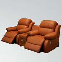 Fauteuil inclinable électrique ergonomique 4+3+2 places pour cinéma, avec doubles consoles et porte-gobelets, canapé inclinable intelligent de haute qualité