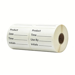 Maßgefertigte Langlebige Wasserdichte Ölbeständige Lebensmittelsichere Datums-Etikettenrollen Glänzende Oberfläche Gefrierschrank-Kühlschrank-Tracking Reißfeste Verpackung - Product Image 6