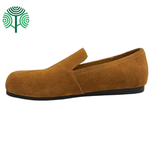Mocassins pour hommes en cuir de vachette suédé de qualité supérieure, sabots à bout large, chaussures Bireken à semelle souple, pour la maison ou l'extérieur, mocassins décontractés - Product Image 3