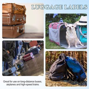 Custom Luggage <b>Name</b> Tag PU Leather for Suitcase Baggage Handbag Travel Bag Label Suitcase Tag Luggage Label Tag - Product Image 4