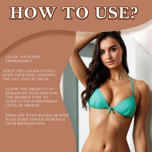 Lotion autobronzante hydratante 150 ml, crème bronzante sans soleil, DHA, aloe vera, huile de coco, teint clair à moyen, éclat naturel, crème bronzante - Product Image 5