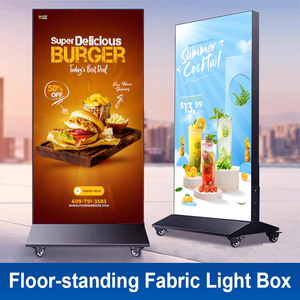 Ngoài trời không thấm nước LED hai mặt quảng cáo di động hộp Đèn hình chữ nhật PVC đứng loại áp phích hiển thị với khung nhôm - Product Image 6