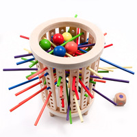 Tour penchée en bois de Pise Conseil de bâton en bois pour enfants Table de fête Jeu interactif Maternelle Jouet d'éducation précoce