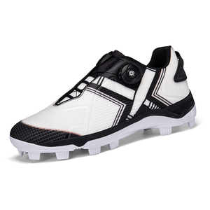 Unisex Rotating Lace <b>Baseball</b> Cleats Breathable TPU Upper Rubber Stud Grass Training Shoes - Product Image 3