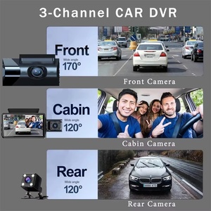 Cámara para Auto de 3 Canales, DVR FHD 1080P, Lente Interior del Vehículo, Mini Videocámara, Grabador de Video con Cámara de 3 Vías - Product Image 3