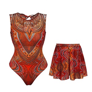 Conjunto de <span class=keywords><strong>Bikini</strong></span> Floral de Dos Piezas con Protección Solar UPF35+ y Pantalones Cortos de Baño, Estilo Europeo y Americano 2025 - Product Image 1