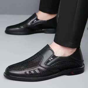 Mocassins respirants en maille pour hommes, à bout rond, semelle en caoutchouc, chaussures décontractées pour l'été - Product Image 3