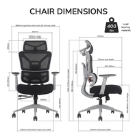 Chaise de bureau ergonomique haut de gamme, inclinable, pivotante, en maille, pour jeux et travail, idéale pour directeurs