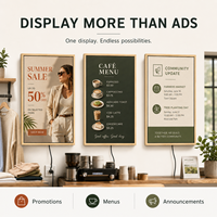 Affichage numérique LCD, écran LCD mural de 32, 43, 55 pouces, moniteur LED pour hôtel, centre d'art