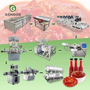 Chaîne complète de production et de fabrication de sauce pimentée commerciale à base de petits piments frais, avec processus de broyage et de mouture - Product Image 1