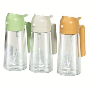 Bouteille pulvérisateur d'huile d'olive 2-en-1 de 470 ml, distributeur d'huile pour cuisine, salades, barbecue, en verre premium - Product Image 2