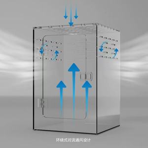 <span class=keywords><strong>Cage</strong></span> d'élevage personnalisable pour serpent, gecko, lézard, en PVC et acrylique, enclos classique pour reptiles, boîte respirante pour fournitures de reptiles - Product Image 5