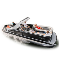 Bateau ponton en aluminium personnalisé en gros, fabriqué en Chine, pour la pêche, les croisières, les fêtes, les loisirs, en vente
