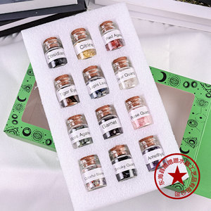 Nhỏ tinh thể tự nhiên sỏi chai mỏ tiêu chuẩn phổ biến khoa học thiết lập thơm mở rộng Đá May Mắn chúc lành chai - Product Image 6