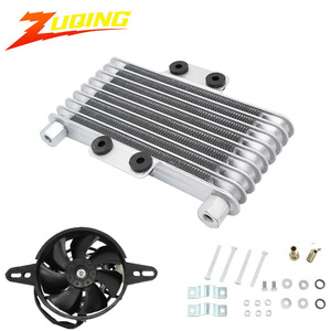 Zuqing Motorcycle Oil Cooler <b>Radiator</b> 8 Layer With Cooling Fan Engine Cooling System For Motorcycle - Product Image 1