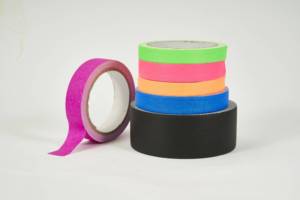 Warna-warni UV Neon Neon cahaya hitam bercahaya merekat sendiri kertas kain katun Gaffer lakban untuk pesta tanda pita - Product Image 4
