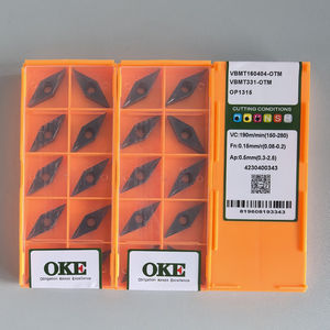Plaquettes de coupe CNC VBMT160404-OTM OP1315, outils de tournage en carbure HSS pour tour de marque, PVD/PCD/CVD, forme rhombique, HRC83 - Product Image 6