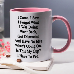 Diytree Brand Funny 11 Oz Tasse à café en céramique avec message "Ceci est ma tasse, j'ai besoin de faire <span class=keywords><strong>pipi</strong></span>" est le cadeau parfait pour votre frère - Product Image 2