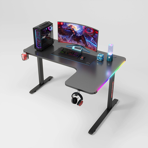 YZ L-shape <strong>Foldable</strong> Gaming <strong>Desk</strong> with LED Modern Metal Design for <strong>Small</strong> Office/Home Use - Product Image 4