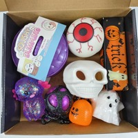Coffret Cadeau Squishy Compte à Rebours Halloween – Yeux Rouges et Sanglants (8 Pièces) – Jouets Anti-Stress – Coffret Anti-Stress Halloween Crâne Fantôme