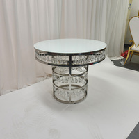 El Último Diseño de Mesa de Pastel de Boda de Acero Inoxidable de Lujo, Adecuada para Bodas, Banquetes, Fiestas y Hoteles