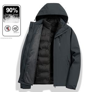 Chaqueta de motocicleta de invierno tres en uno desmontable de dos piezas a prueba de viento <span class=keywords><strong>para</strong></span> exteriores <span class=keywords><strong>para</strong></span> mujer, <span class=keywords><strong>cierre</strong></span> de cremallera <span class=keywords><strong>para</strong></span> parejas - Product Image 1