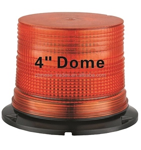 Feux de signalisation LED à dôme de 4 pouces, lumière stroboscopique LED ambre, balise de secours pour véhicule, lumière de secours à haute intensité avec lentille en PC, base en métal WL203 - Product Image 2