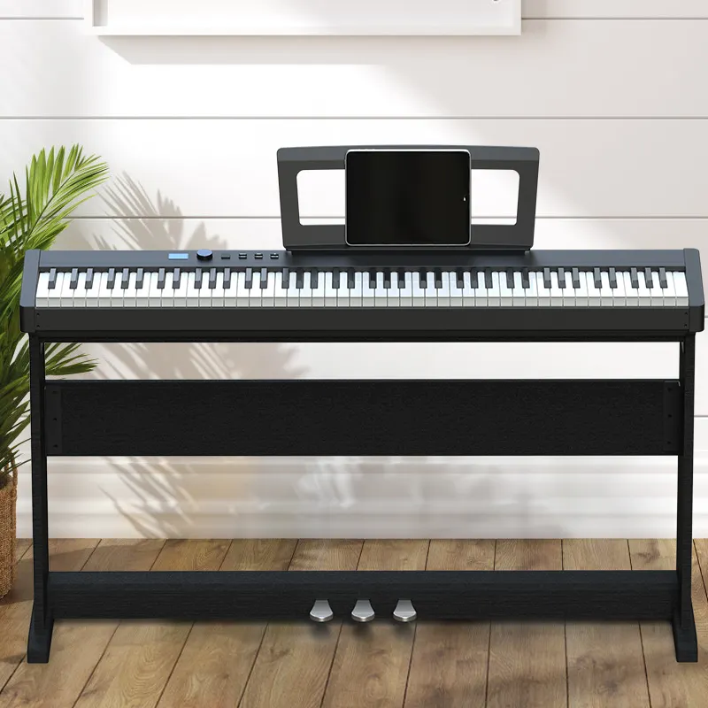 Keyboard elektronik elektrik 88 tombol, Organ piano Digital dengan instrumen Keyboard Midi nirkabel