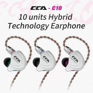 CCA C10 HiFi écouteurs filaires 3.5mm câble détachable technologie hybride <span class=keywords><strong>casque</strong></span> Hi-fi stéréo <span class=keywords><strong>casque</strong></span> <span class=keywords><strong>musicien</strong></span> écouteurs - Product Image 2